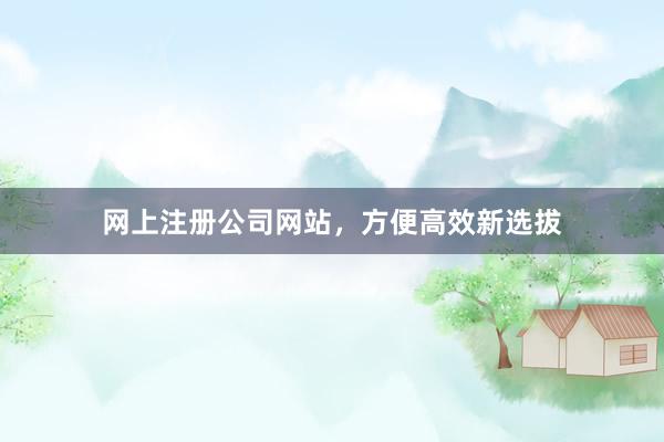 网上注册公司网站，方便高效新选拔